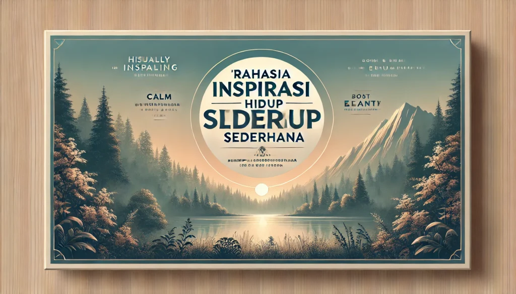 Rahasia Inspirasi Hidup Sederhana